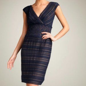 Tadashi Shoji Navy Blue Lace Sheath Dress